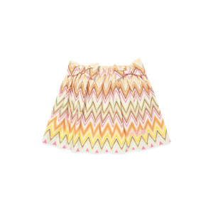 Missoni Kids юбка с вышитым логотипом, розовый