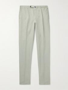Брюки-чинолино облегающего кроя Venezia 1951, окрашенные в готовом виде INCOTEX, зеленый