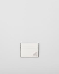 Кардхолдер из сафьяновой кожи Prada, белый