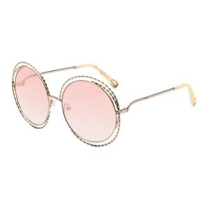 Chloé Chloe Metal Round Sunglasses Unisex Gold