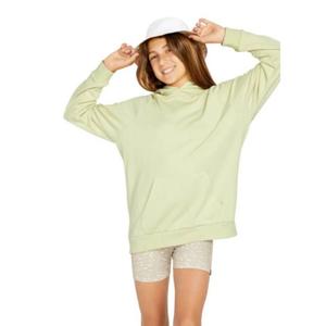 Толстовка Volcom Truly Stoked Boyfriend Hoodie Girls Sage Oversized Pullover RED591, зеленый