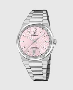 F20052/3 швейцарские женские часы Rivé Silver Steel Festina, серебряный