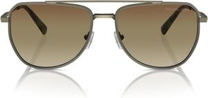 Мужские солнцезащитные очки Michael Kors Mk1155 Whistler Aviator, Shiny Olive/Brown Olive Gradient