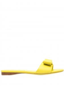 Salvatore Ferragamo Женские босоножки Vara Bow с открытым носком, желтого цвета