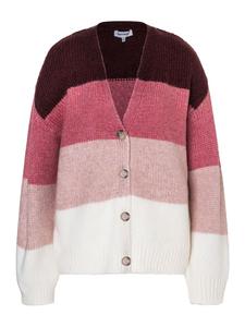 Мягкий полосатый кардиган в меланжевую полоску, цвет ягодной розы More & More