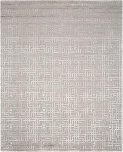 Ковер SAFAVIEH, 275 x 366 см, Tibetan Collection, Grey, ручной работы из шерсти и вискозы, идеален для помещений с высокой проходимостью в гостиной, спальне (TB426D)