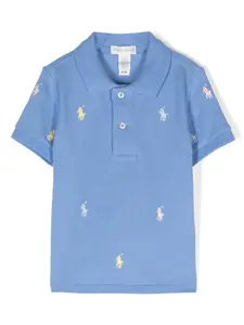 Рубашка поло с вышивкой Polo Pony POLO RALPH LAUREN KIDS, синий
