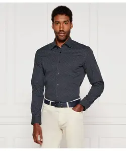 Рубашка h-hank-kent-c1-214 Slim fit Boss, синий