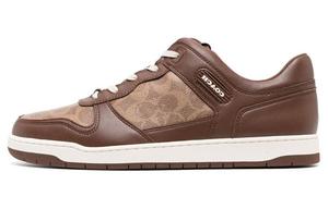 Кроссовки COACH Logo-debossed Panelled Leather Sneakers