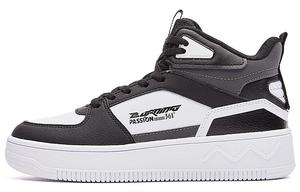 Кеды, скейтборд обувь женская высокая белый/черный 361°