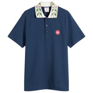 Классическое поло из лаврового пике Casablanca, темно-синий