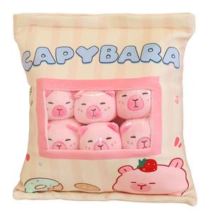 Плюшевая игрушка капибара для снятия стресса Julebaby, розовый