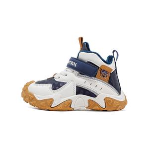 Антискользящая и износостойкая утепленная стелька мид-топ детские повседневные кроссовки для детей 3-7 лет PAW PATROL, темно-синий