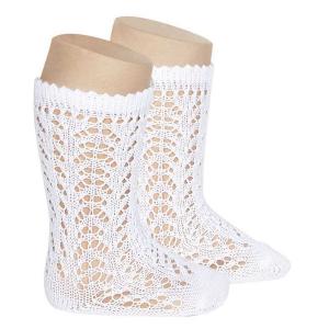 Детские гольфы Condor от 6 месяцев до 3 лет, с ажурным жемчужным узором, идеально подходят для выпускных и церемоний поступления.