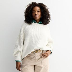 Уютный свитер-водолазка Plus size Heritage Sonoma Goods For Life, Ivory Heather
