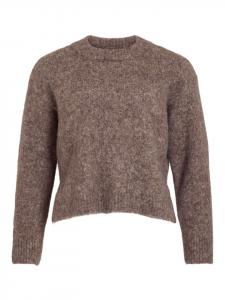 Вязаный свитер серо-коричневого цвета Vila