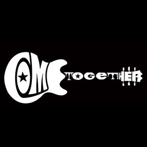 COME TOGETHER — мужская футболка с длинным рукавом Word Art LA Pop Art