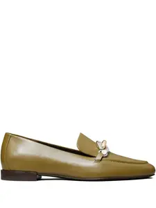 Кожаные мокасины Jessa Tory Burch, зеленый