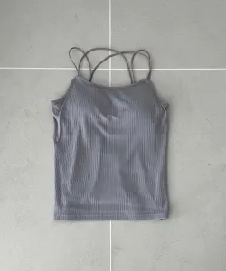 Случайная махровая майка с перекрестными лямками Archives, цвет Gray