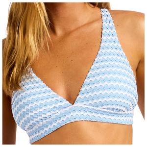 Женский удлиненный бикини-топ с сетчатым эффектом, многофункциональная посадка Seafolly, мультиколор