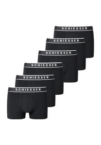 Шорты в упаковке 6 шт. - серия "95/5" с логотипом на поясе s-xxl Schiesser, черный