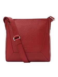 Сумка через плечо Hirsch Carina, кожа, 22,5 см, гранатового цвета VLD VOi Leather Design