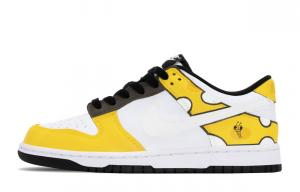 Nike Детские скейтбордистские кроссовки Dunk Cheese с износостойким и противоскользящим покрытием, низкие, желтого цвета, для подростков