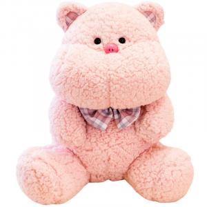 Мягкая плюшевая игрушка кролик, высота 23 см XINGBA, розовый