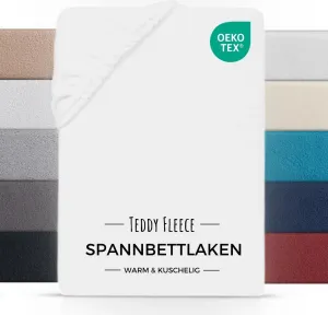 Зимняя простыня на резинке из флиса Тедди 180x200 см, цвет антрацит Carpe Sonno