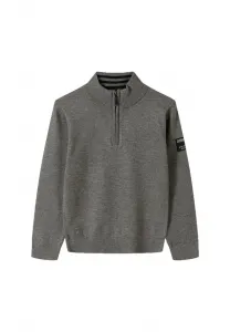 Джемпер с нашивкой на плече Minoti, Mottled Grey