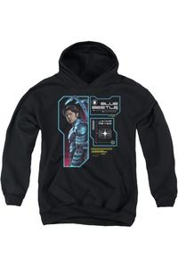 Молодежная толстовка с капюшоном Blue Beetle (2023) Data Read Out Gildan