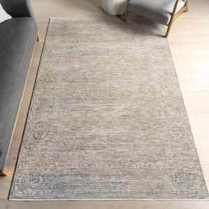Ковер nuLOOM, 122 x 183 см, Griselda Medallion для гостиной, спальни, столовой и кухни, светло-бежевый/светло-серый