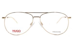 HUGO BOSS Мужские очки с золотой оправой, Gold