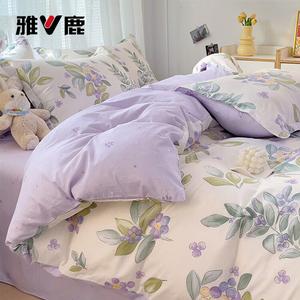 Yalu Комплект постельного белья 1,8 м, 4 предмета: пододеяльник 200x230 см, простыня на резинке, 2 наволочки