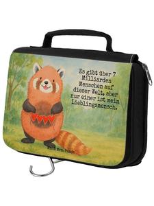 Mr. & Mrs. Panda Косметичка с изображением красной панды и надписью белого цвета