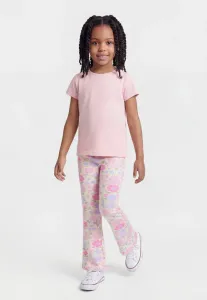 Леггинсы с цветочным принтом и расклешенными штанинами Lindex, Light Beige