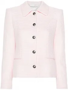 Твидовый пиджак с пайетками Alessandra Rich, розовый