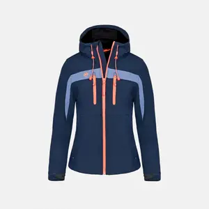 INATYE Izas женская куртка softshell, темно-синий/оранжевый