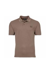 Рубашка поло - Essential Pique классический крой хлопок однотонная Emporio Armani, коричневый
