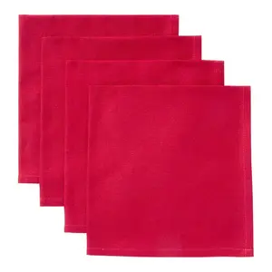 Набор из 4 хлопковых салфеток Cotton El Corte Inglés, граната