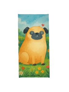 Полотенце с изображением мопса без каких-либо надписей - Собачье счастье Mr. & Mrs. Panda, Hundeglück