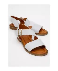 Кожаная сандалия Majesty (женская) Forever & Always Shoes, белый