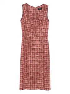 Твидовое миди-платье без рукавов ETRO, розовый