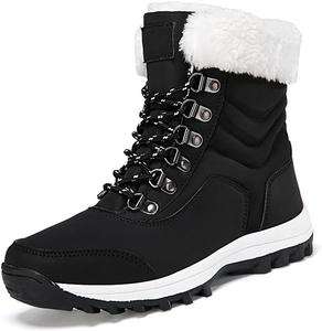 Женские зимние ботинки Cydmoty с молнией, теплые и противоскользящие, Black3