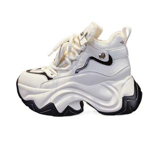 Кроссовки женские толстые низкие The Mystery Of Glamour, цвет Apricot Fleece-Lined