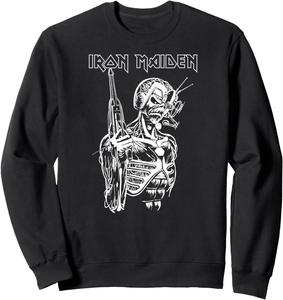 Somewhere in Time, одноцветная толстовка Iron Maiden, черный