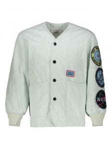 Бомбер с аппликацией в виде логотипа NASA OAMC, зеленый