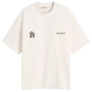 Футболка с двойным логотипом About:Blank, Oat & Black