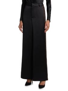 Широкие брюки Lorenza с кружевной отделкой Cami NYC, черный