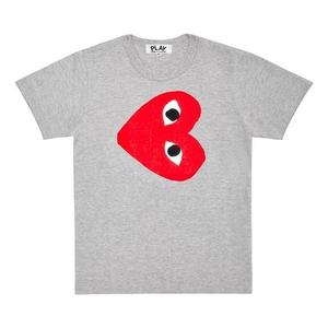Футболка side logo tee 'grey' Comme Des Garcons Play, серый